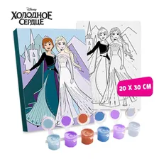 Картина по номерам для детей "Анна и Эльза" 20х30 см, Холодное сердце
