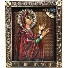 Резная икона Святая Анна Пророчица