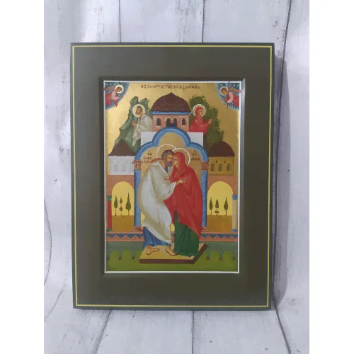Иоаким и Анна рукописная икона-0