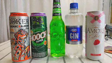 ТОП 5 : коктейли из Красное белое  (bravo gin, golden jocker, amore, free masai, hooch)