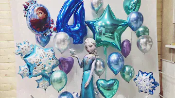 Фотозона Холодное сердце 2. Эльза и Анна от студии аэродекора Happyballoon.ru