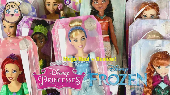Mattel Disney Princess + Frozen Dolls Mega Review! Tiana, Moana, Belle, Anna, and Elsa Dolls!