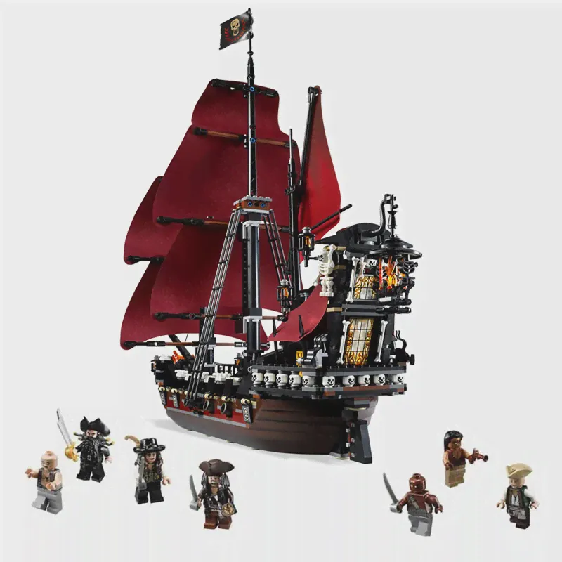 🛍 Конструктор Black Pearl корабль Королева Анна месть Пираты Карибские Пираты корабль лодка Модель конструктор мальчики подарки игрушки-1